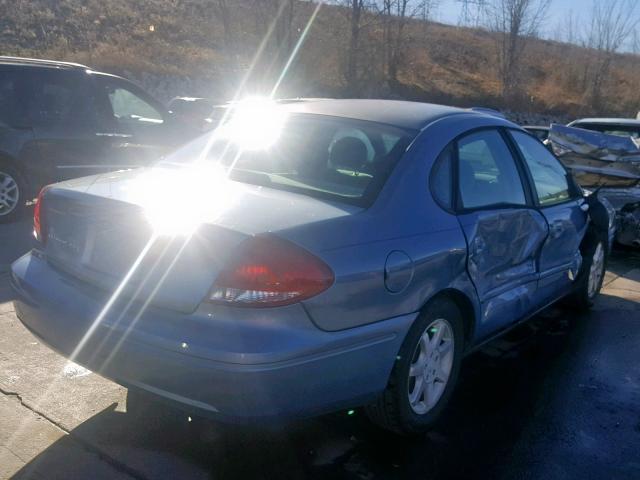 1FAFP56U76A236859 - 2006 FORD TAURUS SEL BLUE photo 4