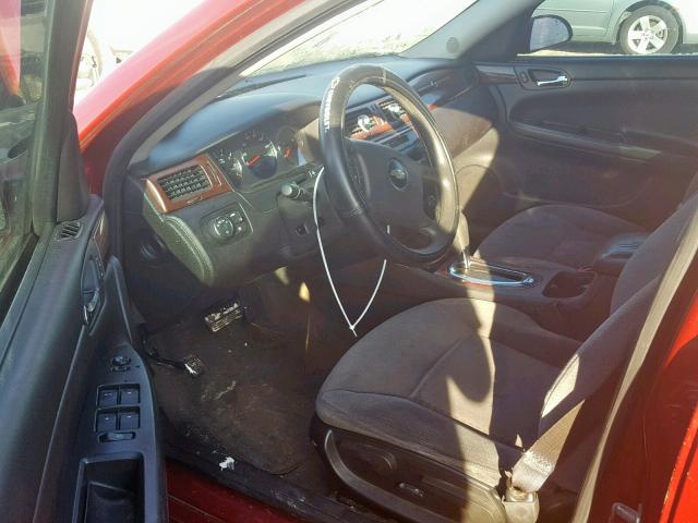 2G1WT57N391297615 - 2009 CHEVROLET IMPALA 1LT RED photo 9