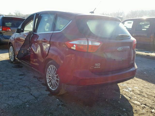 1FADP5BU4DL508301 - 2013 FORD C-MAX SEL MAROON photo 3