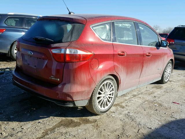 1FADP5BU4DL508301 - 2013 FORD C-MAX SEL MAROON photo 4