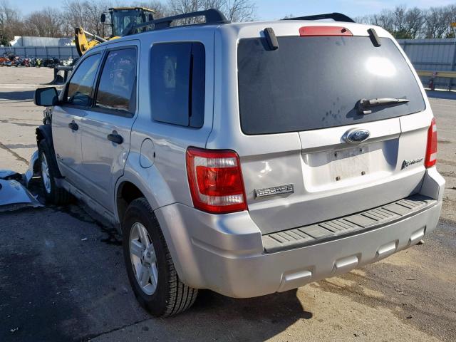 1FMCU49399KB19698 - 2009 FORD ESCAPE HYB GRAY photo 3