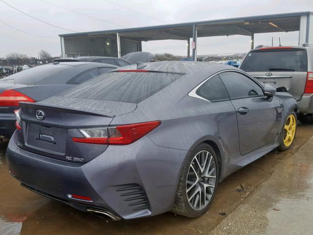 JTHHE5BC7G5012439 - 2016 LEXUS RC 350 GRAY photo 4