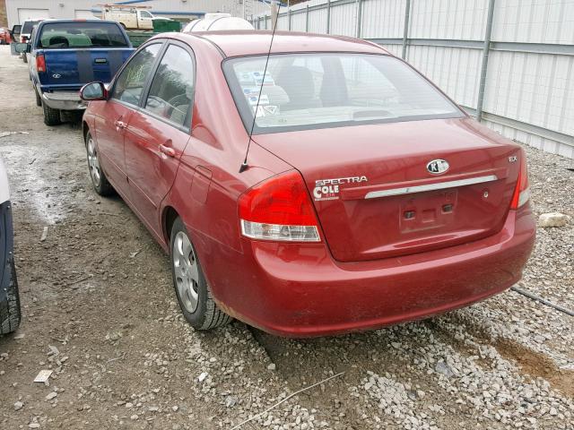 KNAFE221195660705 - 2009 KIA SPECTRA EX RED photo 3