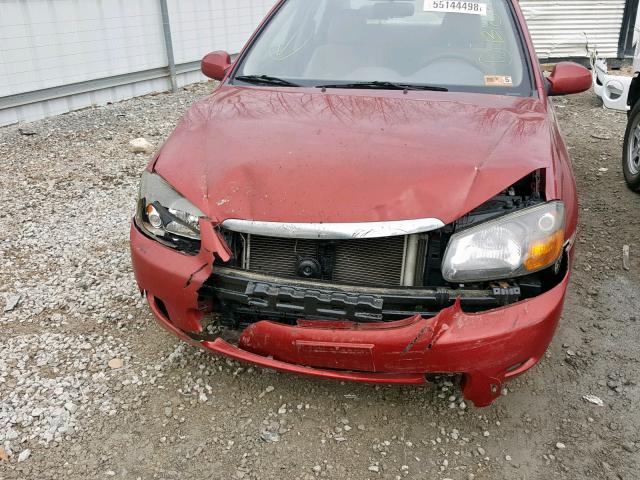 KNAFE221195660705 - 2009 KIA SPECTRA EX RED photo 9