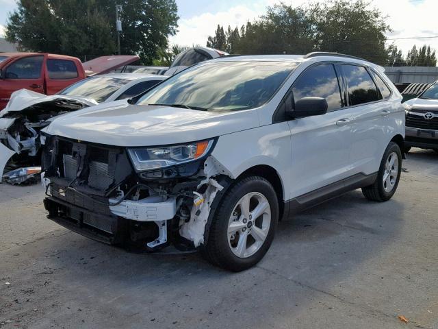 2FMTK3G84FBB89534 - 2015 FORD EDGE SE WHITE photo 2