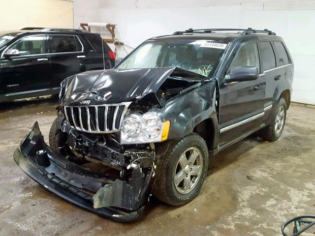 1J8HR58N35C622600 - 2005 JEEP GRAND CHER BLACK photo 2