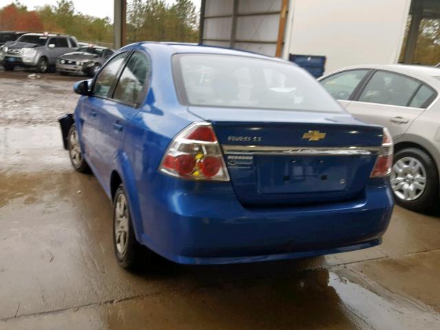 KL1TD5DE9AB092727 - 2010 CHEVROLET AVEO LS BLUE photo 3
