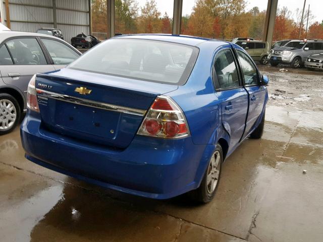 KL1TD5DE9AB092727 - 2010 CHEVROLET AVEO LS BLUE photo 4
