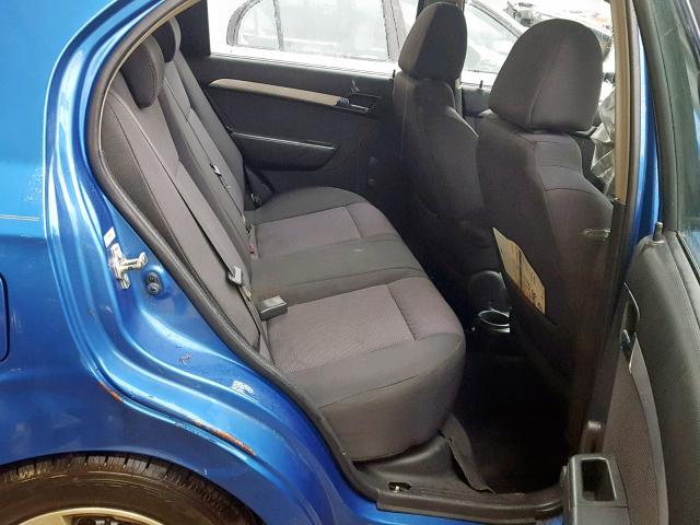 KL1TD5DE9AB092727 - 2010 CHEVROLET AVEO LS BLUE photo 6