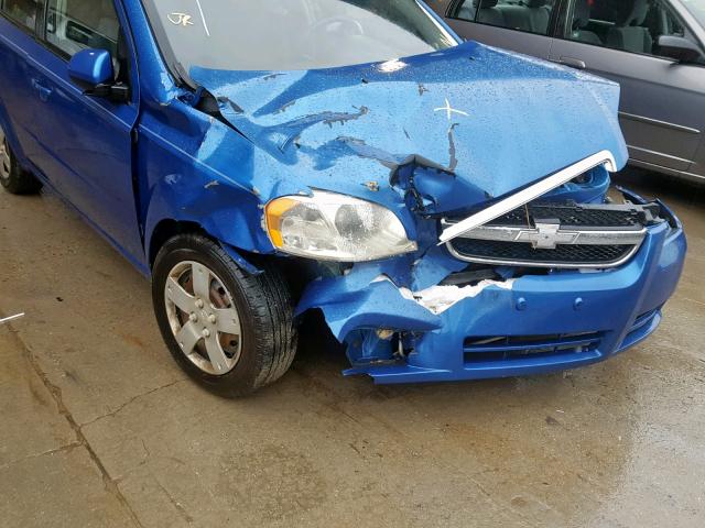 KL1TD5DE9AB092727 - 2010 CHEVROLET AVEO LS BLUE photo 9