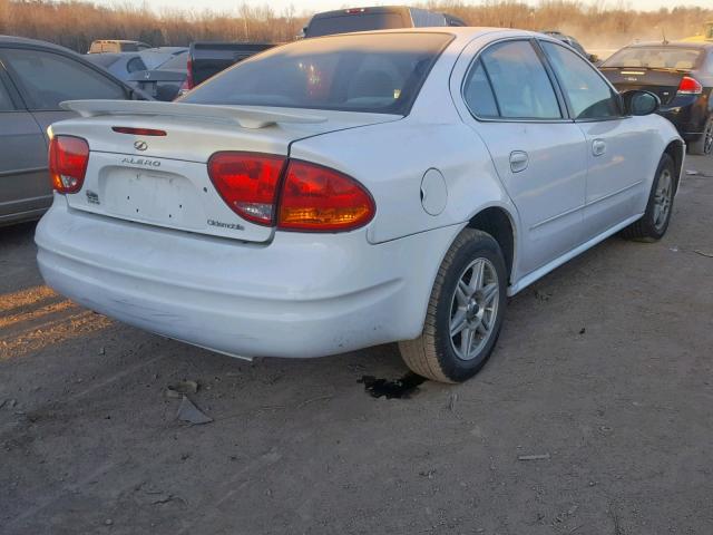 1G3NL52E44C149552 - 2004 OLDSMOBILE ALERO GL WHITE photo 4