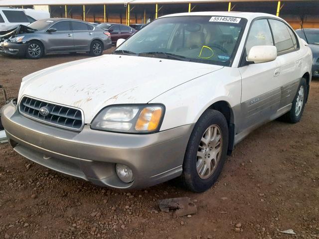 4S3BE686747204233 - 2004 SUBARU LEGACY OUT WHITE photo 2