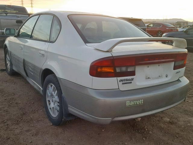 4S3BE686747204233 - 2004 SUBARU LEGACY OUT WHITE photo 3