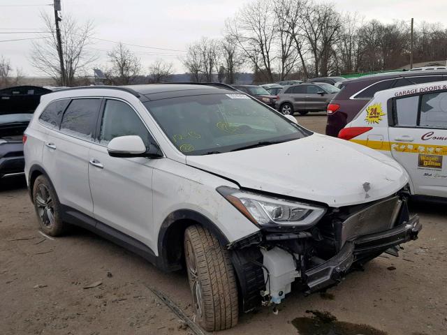 KM8SRDHF8EU052700 - 2014 HYUNDAI SANTA FE L WHITE photo 1