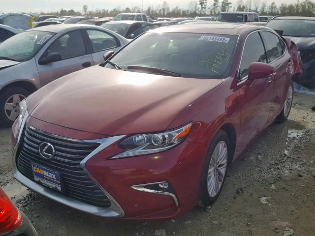 58ABK1GG0GU006464 - 2016 LEXUS ES 350 RED photo 2