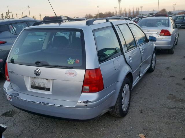 WVWSK61J31W573146 - 2001 VOLKSWAGEN JETTA GLS SILVER photo 4