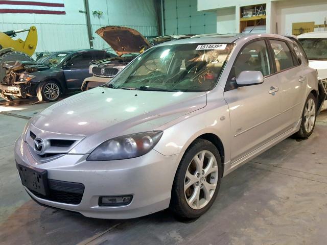 JM1BK343X81837398 - 2008 MAZDA 3 HATCHBAC SILVER photo 2