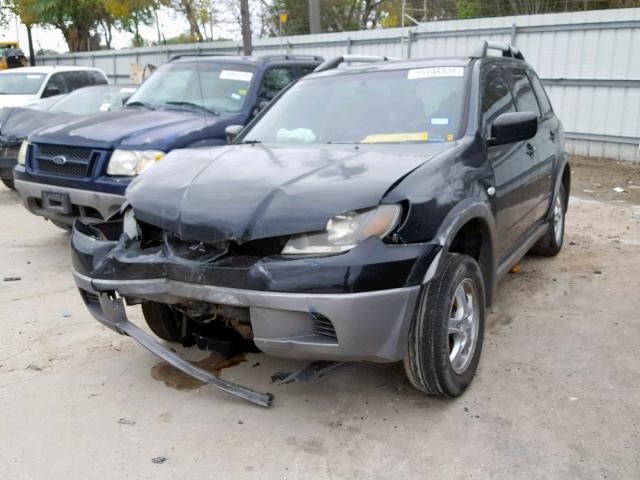 JA4LX31G53U098598 - 2003 MITSUBISHI OUTLANDER BLACK photo 2