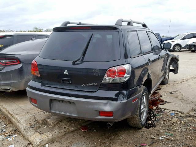 JA4LX31G53U098598 - 2003 MITSUBISHI OUTLANDER BLACK photo 4