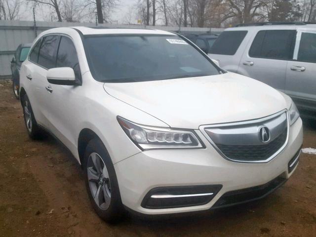 5FRYD3H23EB009460 - 2014 ACURA MDX WHITE photo 1