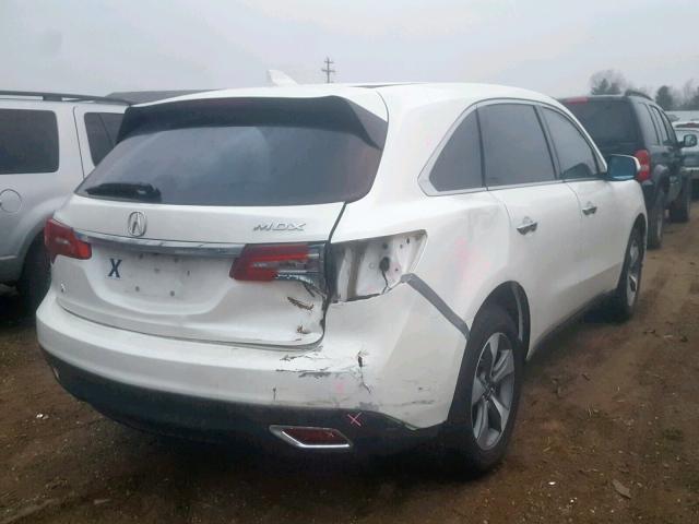 5FRYD3H23EB009460 - 2014 ACURA MDX WHITE photo 4