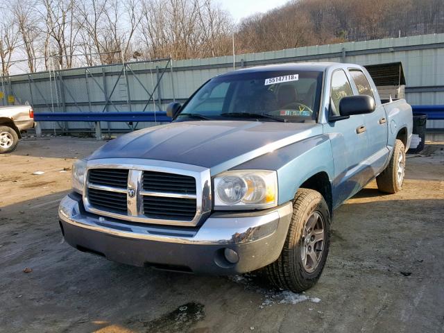 1D7HE48N15S224164 - 2005 DODGE DAKOTA QUA BLUE photo 2