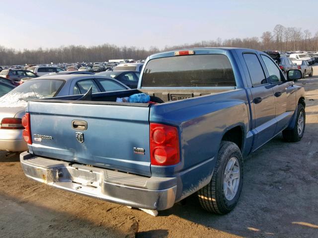 1D7HE48N15S224164 - 2005 DODGE DAKOTA QUA BLUE photo 4