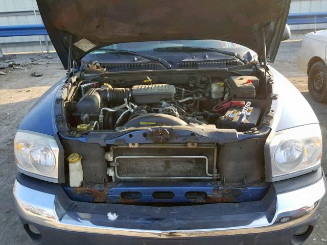 1D7HE48N15S224164 - 2005 DODGE DAKOTA QUA BLUE photo 7