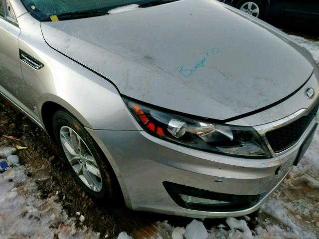 KNAGM4A72D5308993 - 2013 KIA OPTIMA LX SILVER photo 9