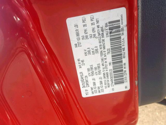 1D7HW48N36S593123 - 2006 DODGE DAKOTA QUA RED photo 10