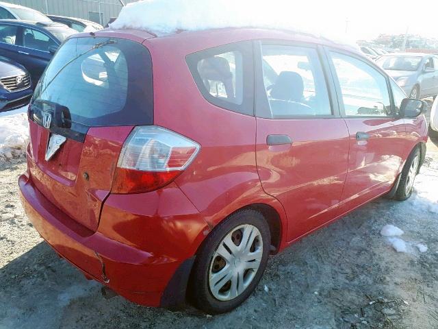JHMGE88379S808651 - 2009 HONDA FIT DX-A RED photo 4