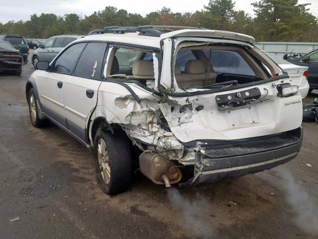 4S4BP61C057380273 - 2005 SUBARU LEGACY OUT WHITE photo 3