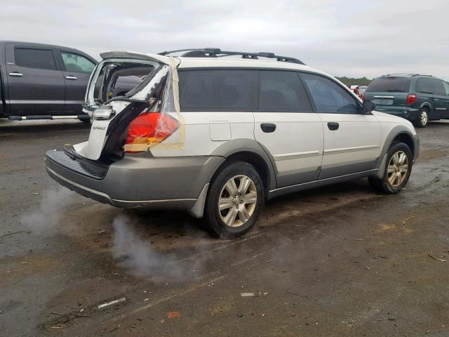 4S4BP61C057380273 - 2005 SUBARU LEGACY OUT WHITE photo 4