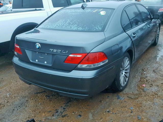 WBAHN83527DT74197 - 2007 BMW 750 GRAY photo 4