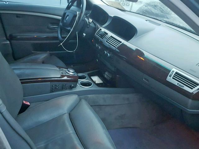 WBAHN83527DT74197 - 2007 BMW 750 GRAY photo 5