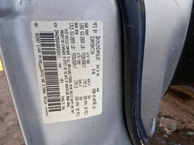 2A4GM68466R926411 - 2006 CHRYSLER PACIFICA T SILVER photo 10