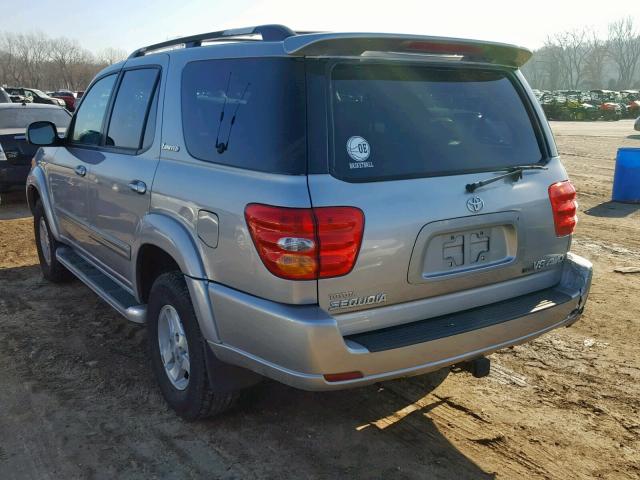 5TDBT48A81S042029 - 2001 TOYOTA SEQUOIA LI SILVER photo 3