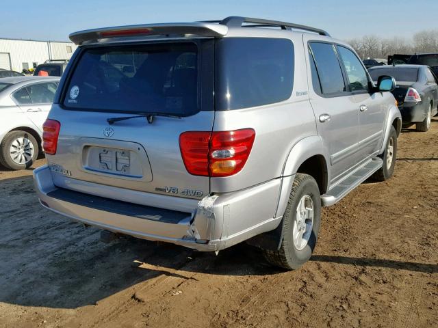 5TDBT48A81S042029 - 2001 TOYOTA SEQUOIA LI SILVER photo 4