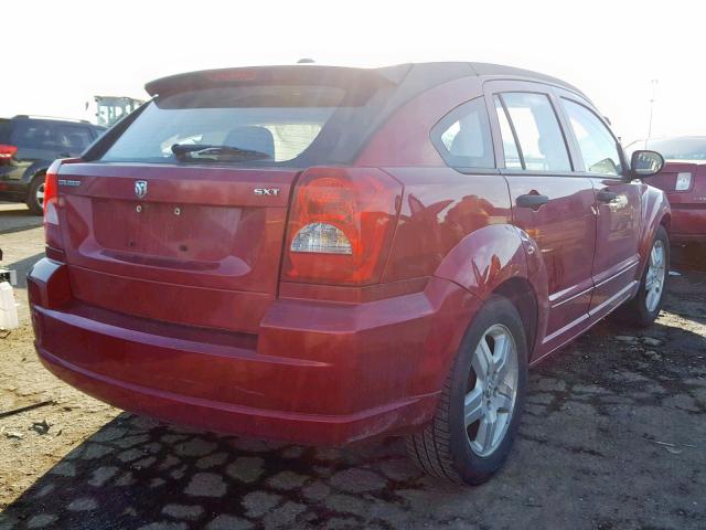 1B3HB48BX7D415020 - 2007 DODGE CALIBER SX RED photo 4