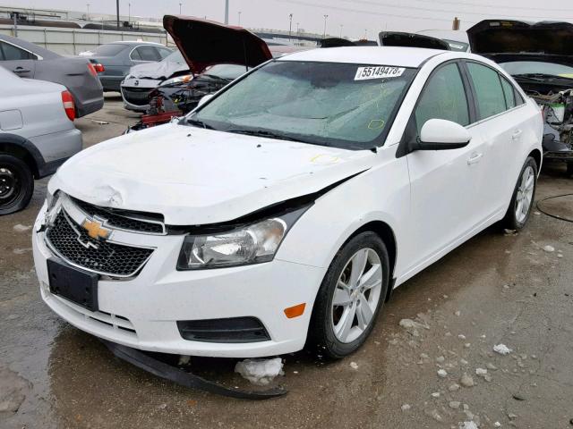 1G1P75SZ2E7448198 - 2014 CHEVROLET CRUZE WHITE photo 2