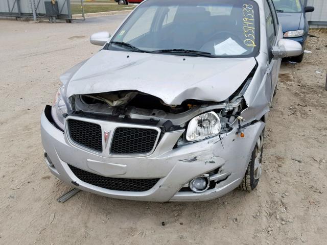 KL2TD66E49B633919 - 2009 PONTIAC G3 SILVER photo 9