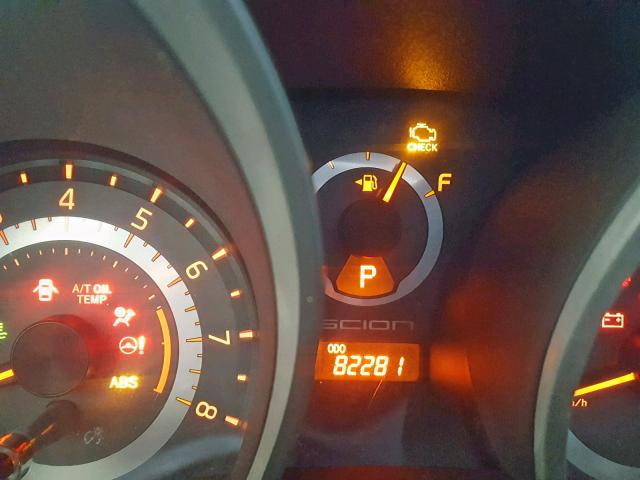 JTKJF5C7XC3035746 - 2012 TOYOTA SCION TC გრაფიტი ფოტო 8
