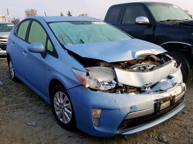 JTDKN3DP0D3039064 - 2013 TOYOTA PRIUS PLUG BLUE photo 1