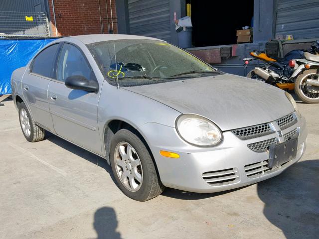 1B3ES56C85D164970 - 2005 DODGE NEON SXT SILVER photo 1