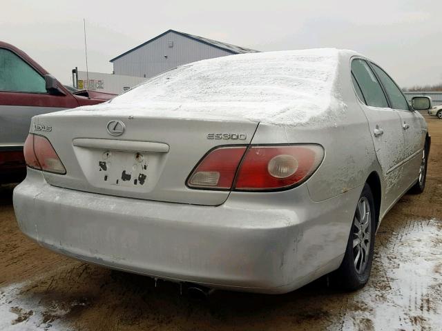 JTHBF30G535038951 - 2003 LEXUS ES 300 SILVER photo 4