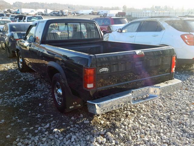 1B7GL23X8TS527853 - 1996 DODGE DAKOTA BLACK photo 3