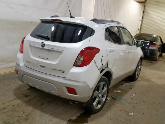 KL4CJFSB1EB781807 - 2014 BUICK ENCORE CON WHITE photo 4