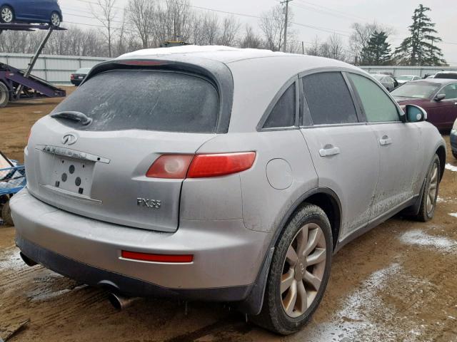 JNRAS08W93X200314 - 2003 INFINITI FX35 SILVER photo 4