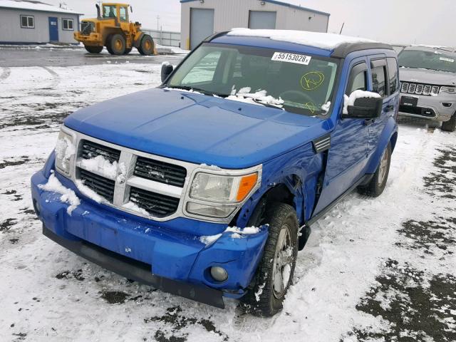 1D8GU28K27W664927 - 2007 DODGE NITRO SXT BLUE photo 2