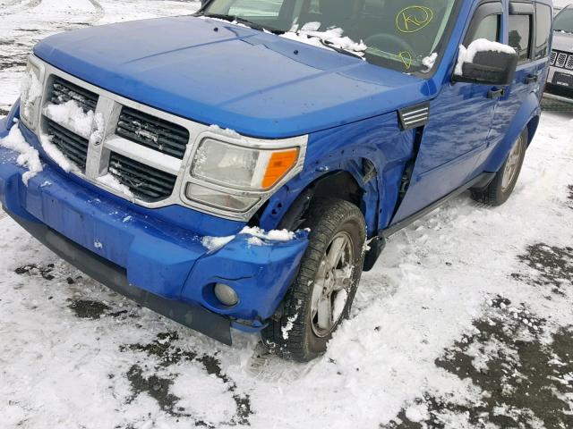 1D8GU28K27W664927 - 2007 DODGE NITRO SXT BLUE photo 9